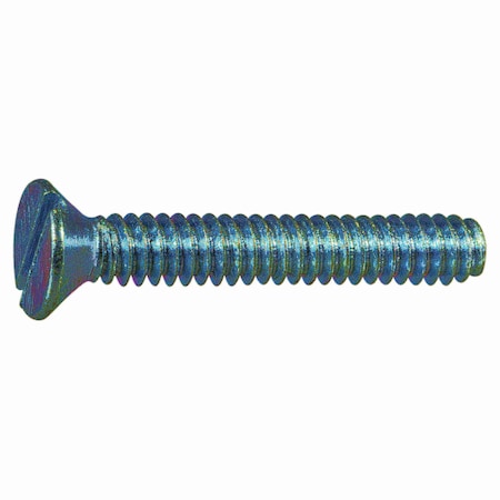 Midwest Fastener #10-24 x 1-1/4 in Slotted Flat Machine Screw, Zinc Plated Steel, 30 PK 61465
